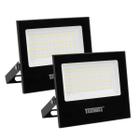 Kit 2 Refletores Taschibra TR LED 50 Slim 50W Preto