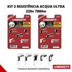 Kit 2 Resistencia Acqua Ultra Duo Storm Lorenzetti 220v 7800w Original