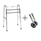 Kit 2 Rodas + Andador D10 Alumínio Dobrável Articulado Della