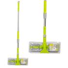 Kit 2 Rodo Mágico Limpa Vidro E Janelas Carro Azulejo Extensível 2 em 1 com Refil de Microfibra