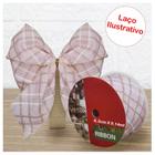 Kit 2 Rolo Fita Aramada Natal Rosa Com Dourado Decoração Natalina 6,3cm x 9,14m