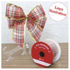 Kit 2 Rolos Fita Aramada Decoração Natalina 5cmx3m