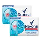 Kit 2 Sabonete em Barra Rexona Antibacterial Limpeza Profunda Elimina 99% das Bactérias 84g