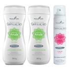 Kit 2 Sabonete Íntimo Líquido Sensação Arruda + 1 Desodorante Íntimo Sexy Morango com Chantilly