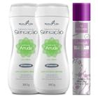 Kit 2 Sabonete Íntimo Líquido Sensação Arruda + 1 Desodorante Sedução Permita-se (roxo)