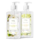 Kit 2 sabonete liquido vegano com glicerina vegetal premium viva intense floral erva-doce qualycare