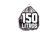 Kit 2 Saco De Lixo 150 Litros 100 Un Preto Mega Reforçado