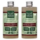 Kit 2 Shampoo Low Poo Boni Natural Argan e Linhaça