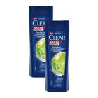 Kit 2 Shampoos Clear Men Anticaspa Controle e Alivio da Coceira 200ml