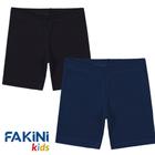 Kit 2 Short Ciclista Infantil Menina Bermuda Escolar Fakini