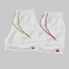 Kit 2 Short Praia Masculino Branco Com Coroa e Cordao Neon