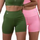 Kit 2 shorts feminino academia fitness com forro zero transparencia- urbativa fitness