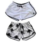 Kit 2 Shorts Femininos Tactel Moda Praia Viagem Dia a Dia