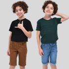 Kit 2 shorts jeans infantil juvenil coloridos 10 ao 16