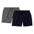 Kit 2 Shorts Masculino Básico Liso Bermuda Praia Mauricinho Tactel