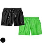 Kit 2 Shorts Masculino Bermudas Resina Liso Lisa Básico Mauricinho com 2 Bolsos