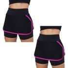 Kit 2 Shorts Saia Ginastica Academia Cintura Alta Fitness