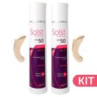 KIT 2 Solst Protetor Solar FPS 50 Toque Seco Bege Claro 55g