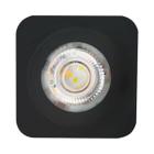 Kit 2 Spot Led Sobrepor Quadrado Preto 5w Luz Branca Fria