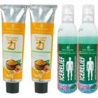 Kit 2 Spray Massageador Icerelief e 2 Massageador Curcuma Açafrão 21 Ervas