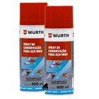 Kit 2 Spray para Manutenção de Aço Inox Wurth - 400ml