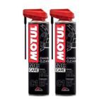 Kit 2 Sprays Para Limpeza de Correntes On/Off Road Motos Motul C1 Chain Clean