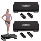 Kit 2 Step Academia Altura Ajustável Exercícios Targ Me Estepe Treino Stepper Ginástica