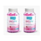 Kit 2 Super Gummy Mulher 60 Gomas Sabor framboesa Equaliv