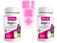 Kit 2 Suplementos MEGA-PIEL Pele&Pelo 60comp - Cães e Gatos