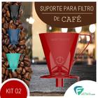 Kit 2 Suporte Coador Para Filtro de Café Prático Unitermi