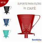 Kit 2 Suporte Coador Prático Para Filtro de Café Unitermi