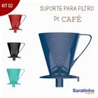 Kit 2 Suporte Coador Prático Para Filtro de Café Unitermi