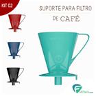 Kit 2 Suporte Coador Prático Para Filtro de Café Unitermi