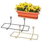 Kit 2 Suporte De Parede/varanda Jardineira 35cm Dourado de Ferro Resistente Para Sacada Jardim Vertical e Planta Pendente Nutriplan