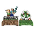 Topper de Bolo Minecraft AuthenticGames Pra Festa de Aniversário -  Fantasias Carol FC - Decoração de Festa - Magazine Luiza