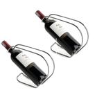 Kit 2 Suportes de Vinho Vinoserv em Aco Cromado Forma