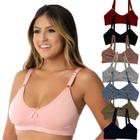 Kit 2 Sutiã Reforçado de Sustentação Básico Com Alça Larga Lingerie Feminina Adulto