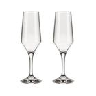 Kit 2 Taças Champagne Cristal Buffet Vidro Liso 186 Ml Nadir