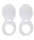 Kit 2 Tampa De Vaso Sanitário Almofadado Universal Oval Branco