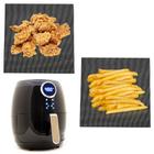 Kit 2 Tapete Manta Grill Silicone Airfryer ou Churrasqueira Quadrado 21,5cm x 21,5cm Forro Protetor Culinário Antiaderente Reutilizável