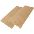 Kit 2 Tapete Passadeira 1,00 x 0,50 Sala Quarto Cozinha ou corredor com base Antiderrapante Khaki - Rozac