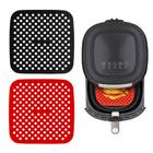 Kit 2 Tapete Protetor Forma Silicone P/ Air Fryer Quadrado