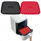 Kit 2 Tapete Quadrado de Silicone Fritadeira Airfryer Universal 5 Litros