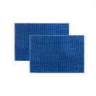 Kit 2 Tapetes de Banheiro Antiderrapante Bolinha Microfibra Macio Azul 40x60cm