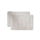 Kit 2 Tapetes de Banheiro Camesa Super Soft Antiderrapante Cinza 60x40cm