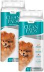 Kit 2 tapetes higiênicos cães clean pads c/30 unidades