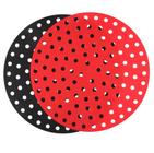 Kit 2 tapetes redondos de silicone práticos para fritadeira elétrica 16cm x 16cm resistente