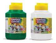 Kit 2 TEMPERA GUACHE - 250ml - VERDE e BRANCO - 020250511/ 020250519 - ACRILEX