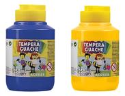 Kit 2 TEMPERA GUACHE Acrilex - 250ml - AZUL e AMARELO - 02025559/ 02025505