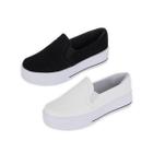 Kit 2 Tênis Slip On Feminino Casual Confortável Básico Bellinda Shoes